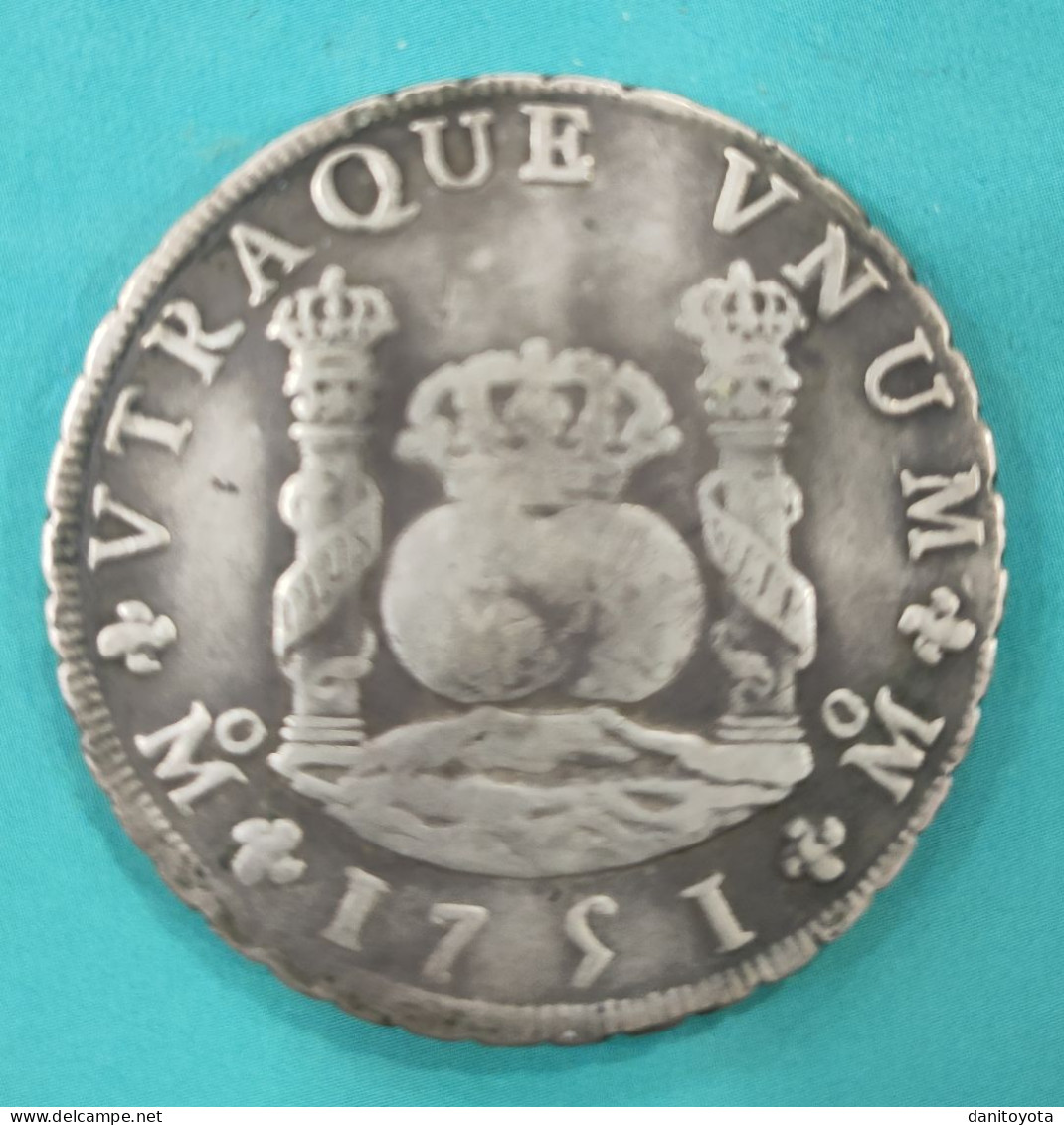 ESPAÑA. AÑO 1751. FERNANDO VI. 8 REALES PLATA MEXICO MF. - First Minting