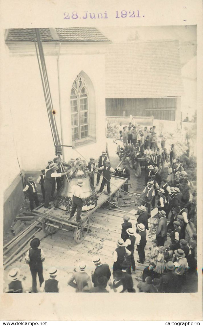 Glocken In Den Kirchturm Anniversary In Neftenbach How The Bells Got Into The Church Tower 28 June 1921 - Winterthur