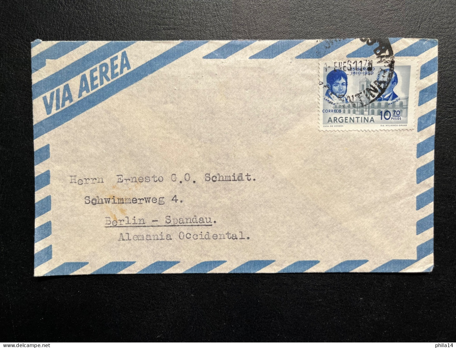 ENVELOPPE ARGENTINE FLORIDA POUR BERLIN ALLEMAGNE - Cartas & Documentos