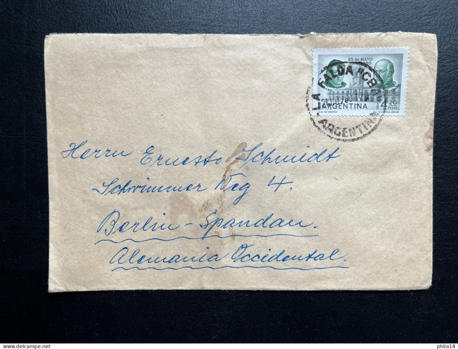 ENVELOPPE ARGENTINE FLORIDA POUR BERLIN ALLEMAGNE 1960 - Cartas & Documentos