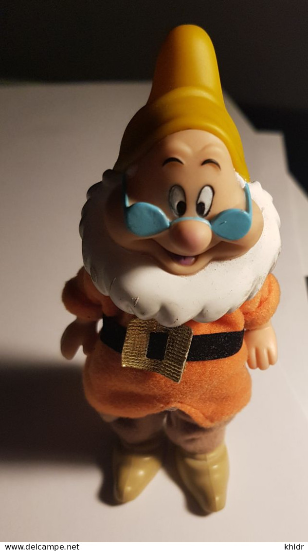 Nain en caoutchouc très rare, 12 cm de haut, objet de collection Disney des années 1990