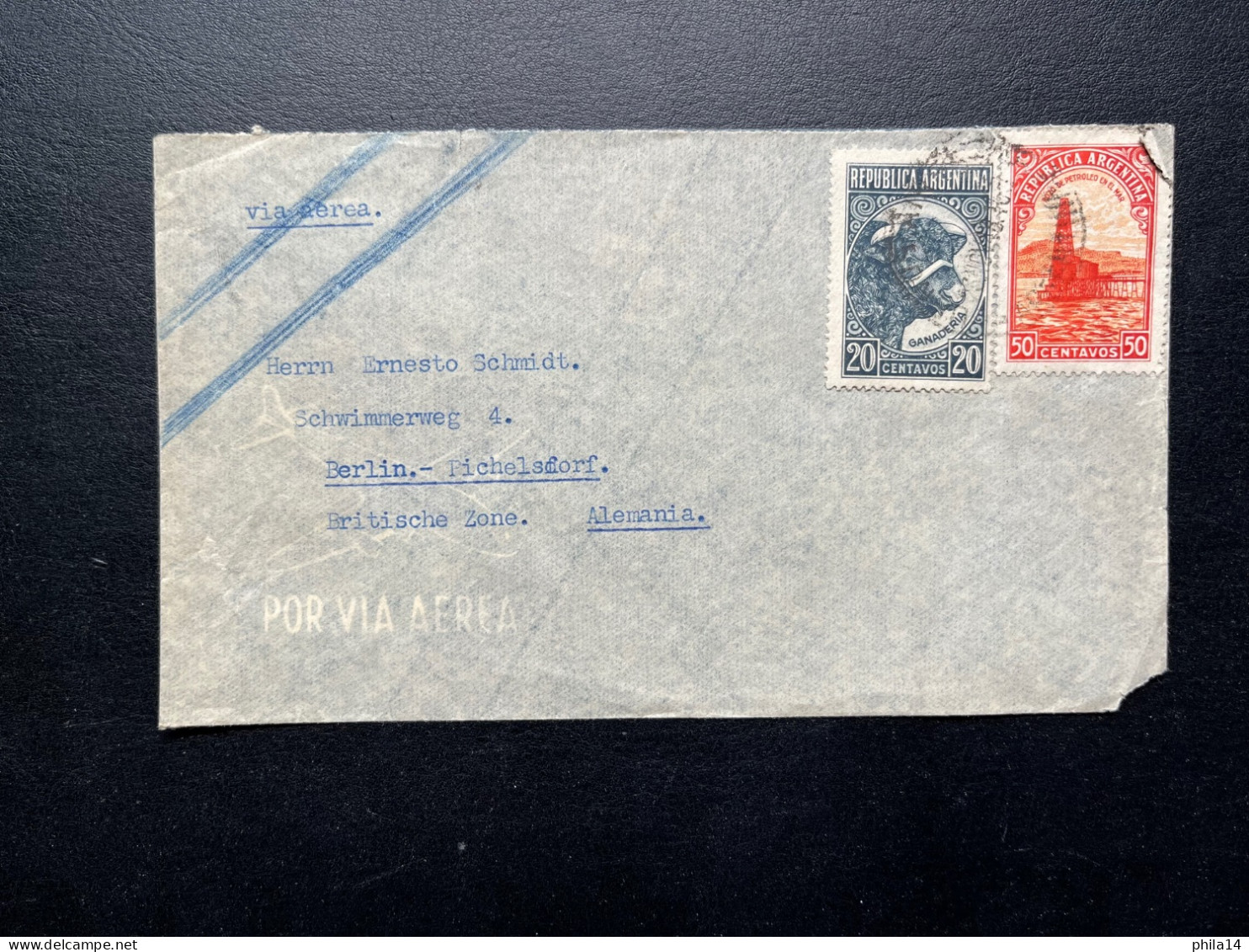 ENVELOPPE ARGENTINE FLORIDA POUR BERLIN ALLEMAGNE - Covers & Documents