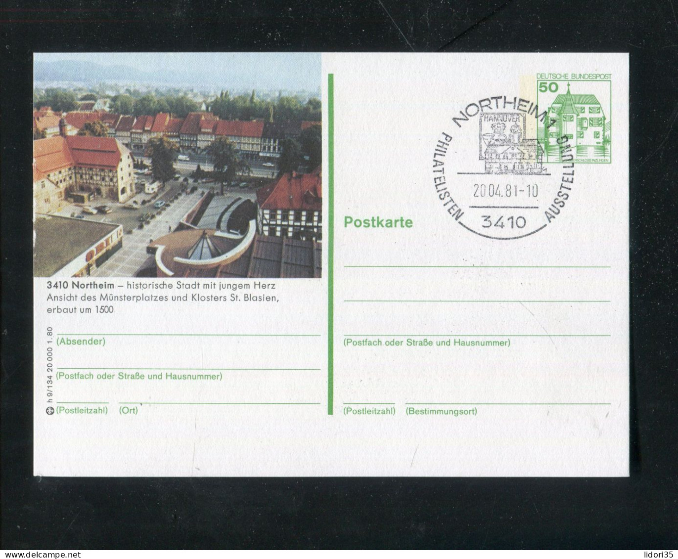 "BUNDESREPUBLIK DEUTSCHLAND" Bildpostkarte Mit Bildgleichem Stempel Ex "NORTHEIM" (4164) - Illustrated Postcards - Used