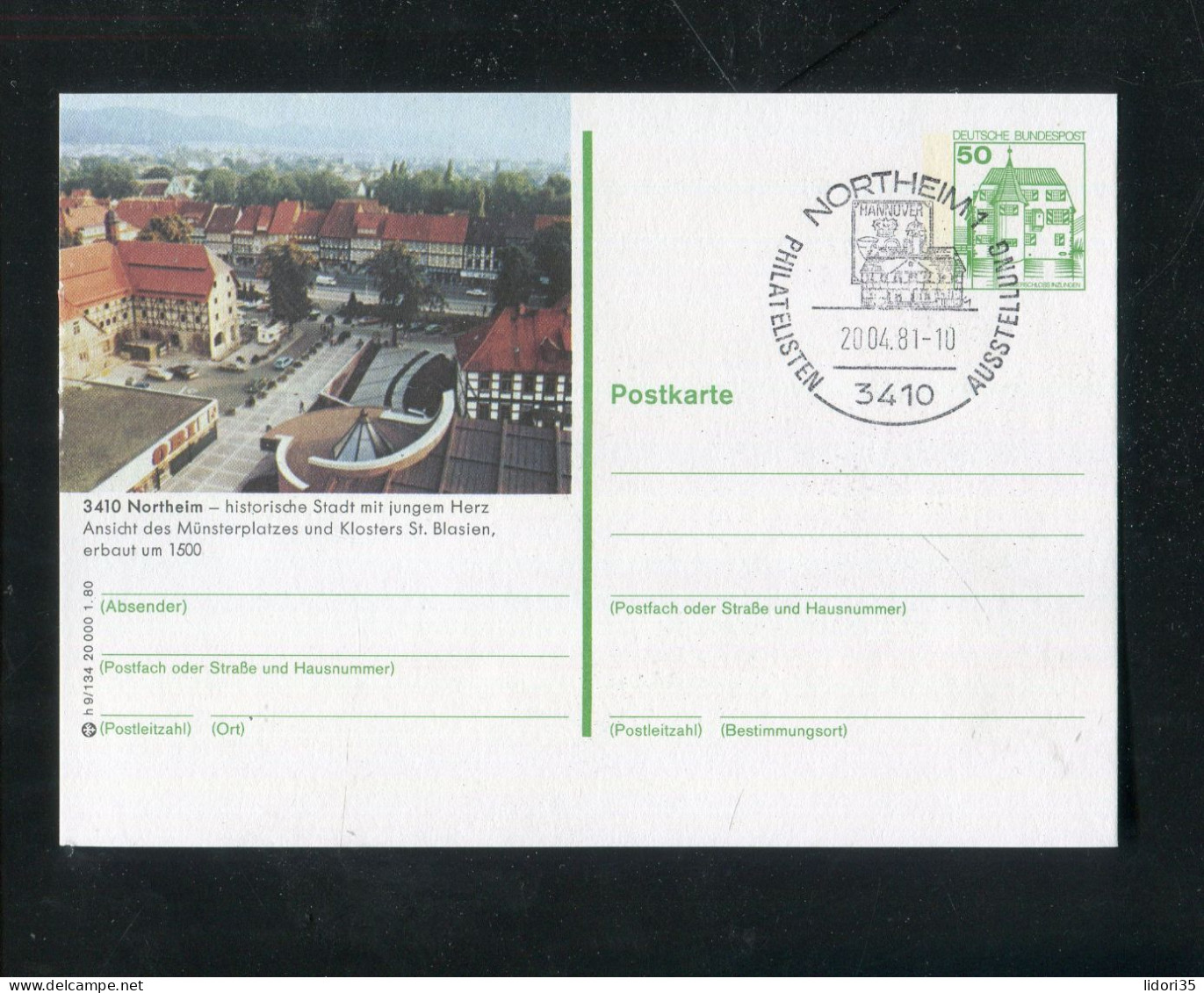 "BUNDESREPUBLIK DEUTSCHLAND" Bildpostkarte Mit Bildgleichem Stempel Ex "NORTHEIM" (4164) - Cartoline Illustrate - Usati