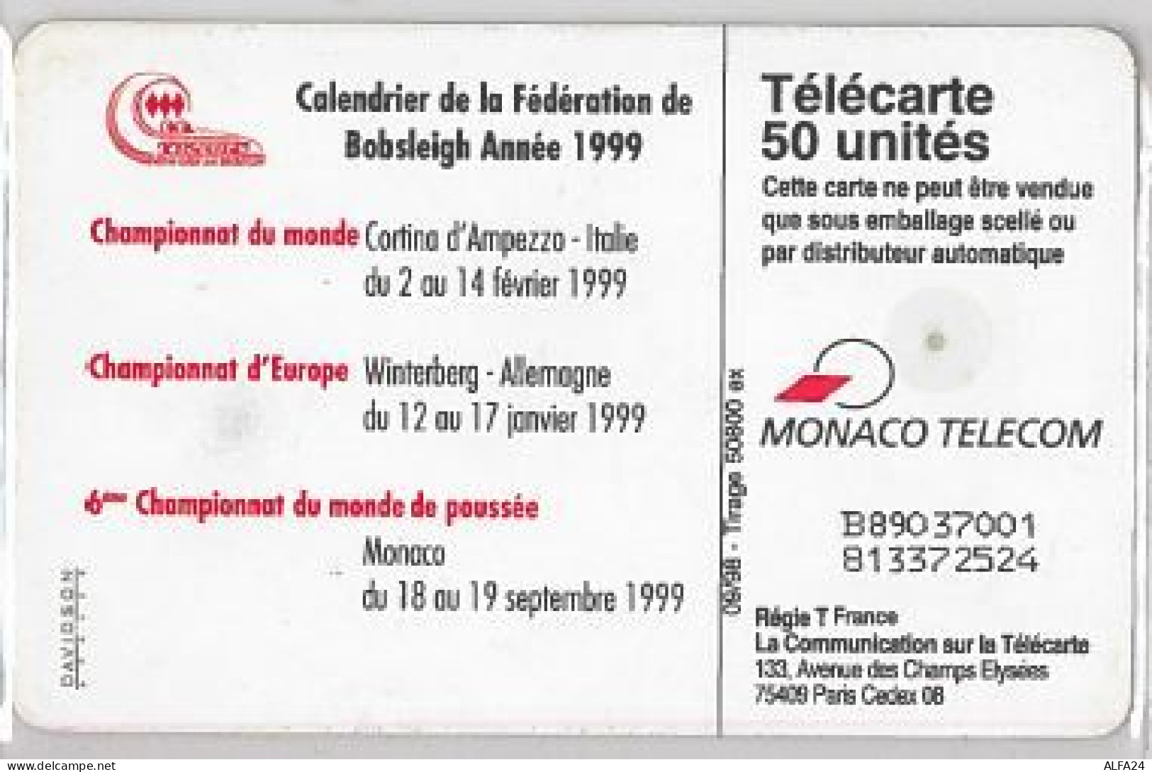 PHONE CARD-MONACO (E45.6.8 - Monace