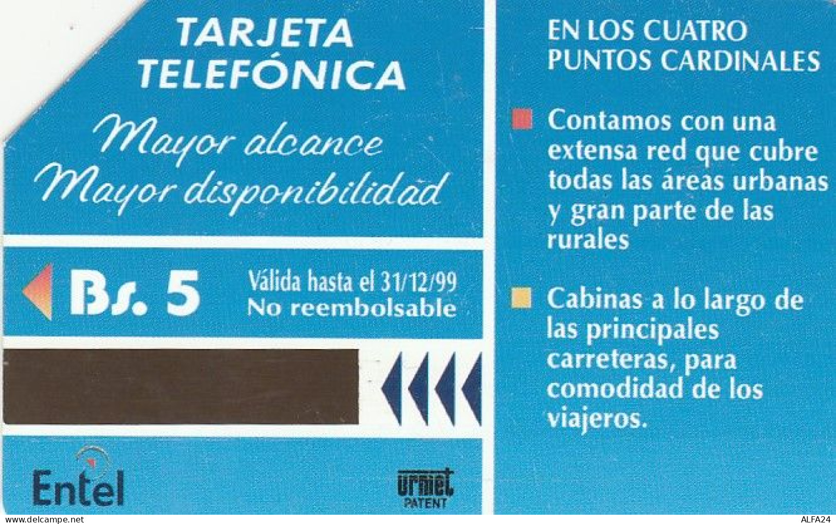PHONE CARD -URMET BOLIVIA (E43.51.8 - Bolivien