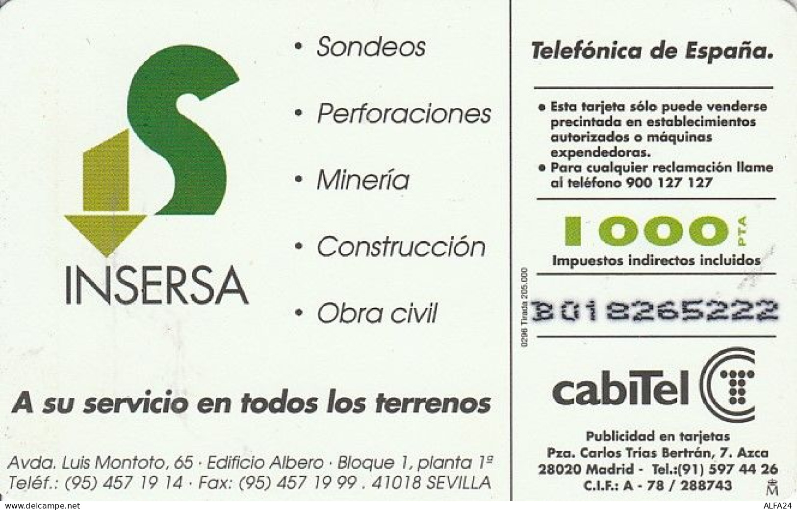 PHONE CARD SPAGNA (E43.7.5 - Other & Unclassified