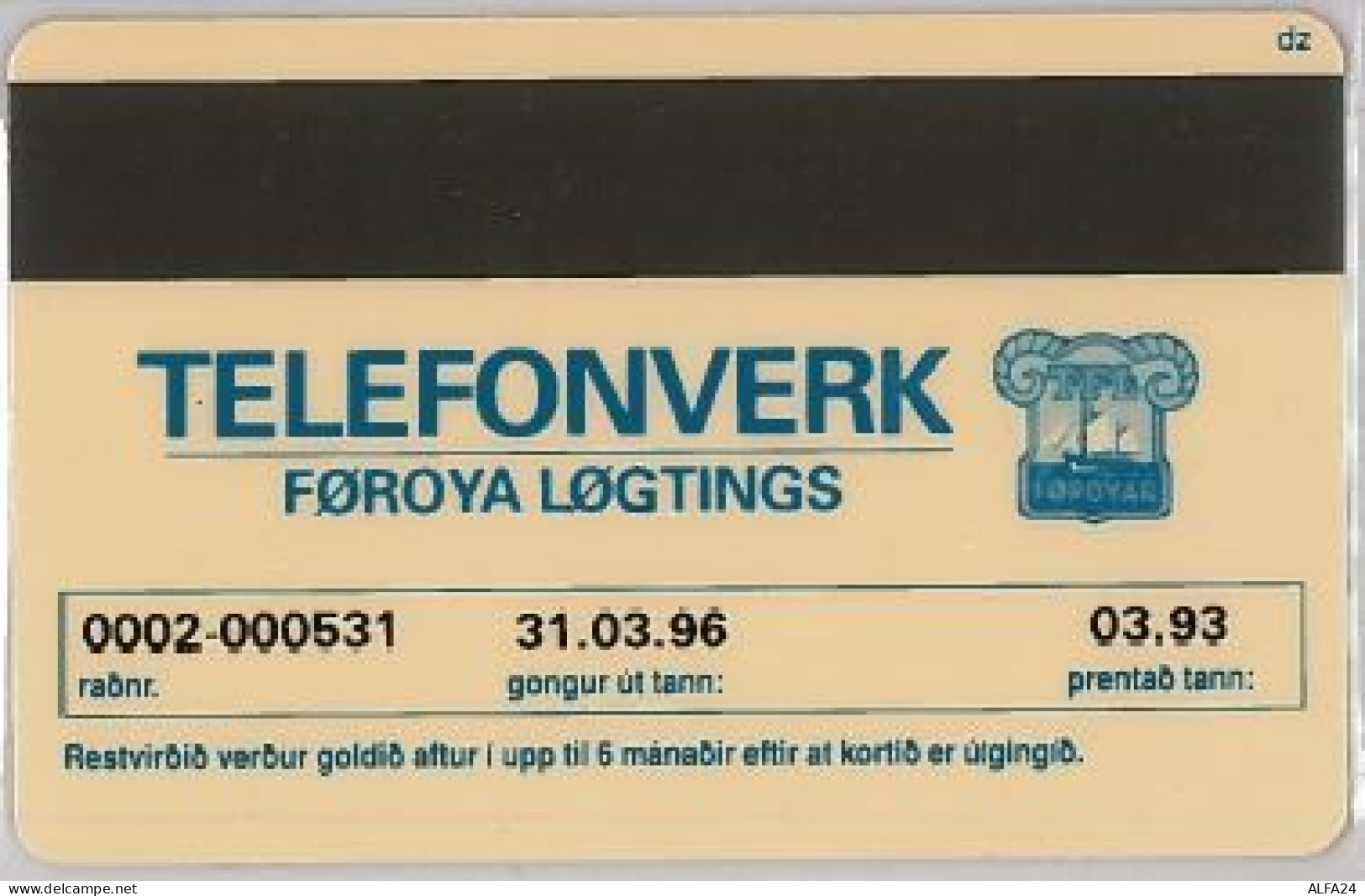 PHONE CARD-FAR OER (E47.29.7 - Islas Faroe