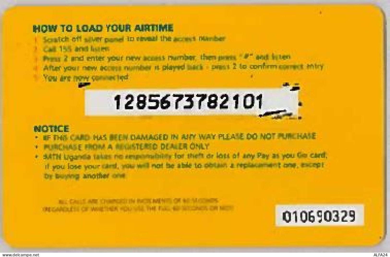 PREPAID PHONE CARD-UGANDA (E46.14.5 - Uganda