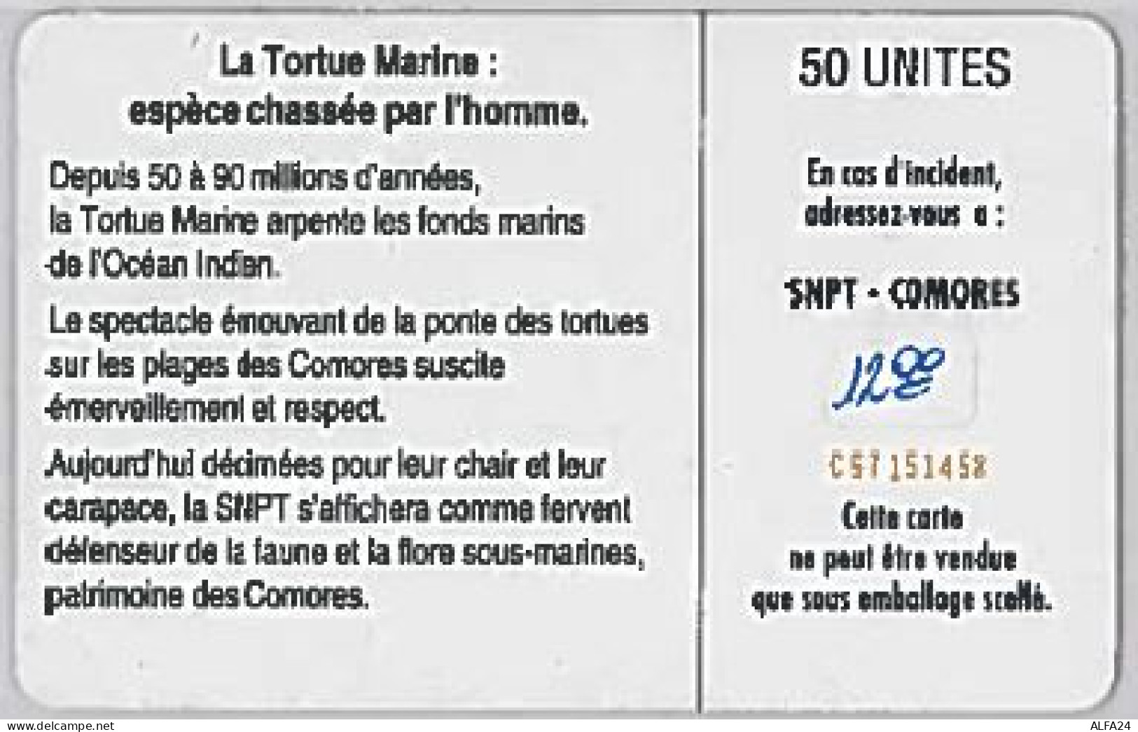 PHONE CARD-COMORES (E46.13.7 - Comore