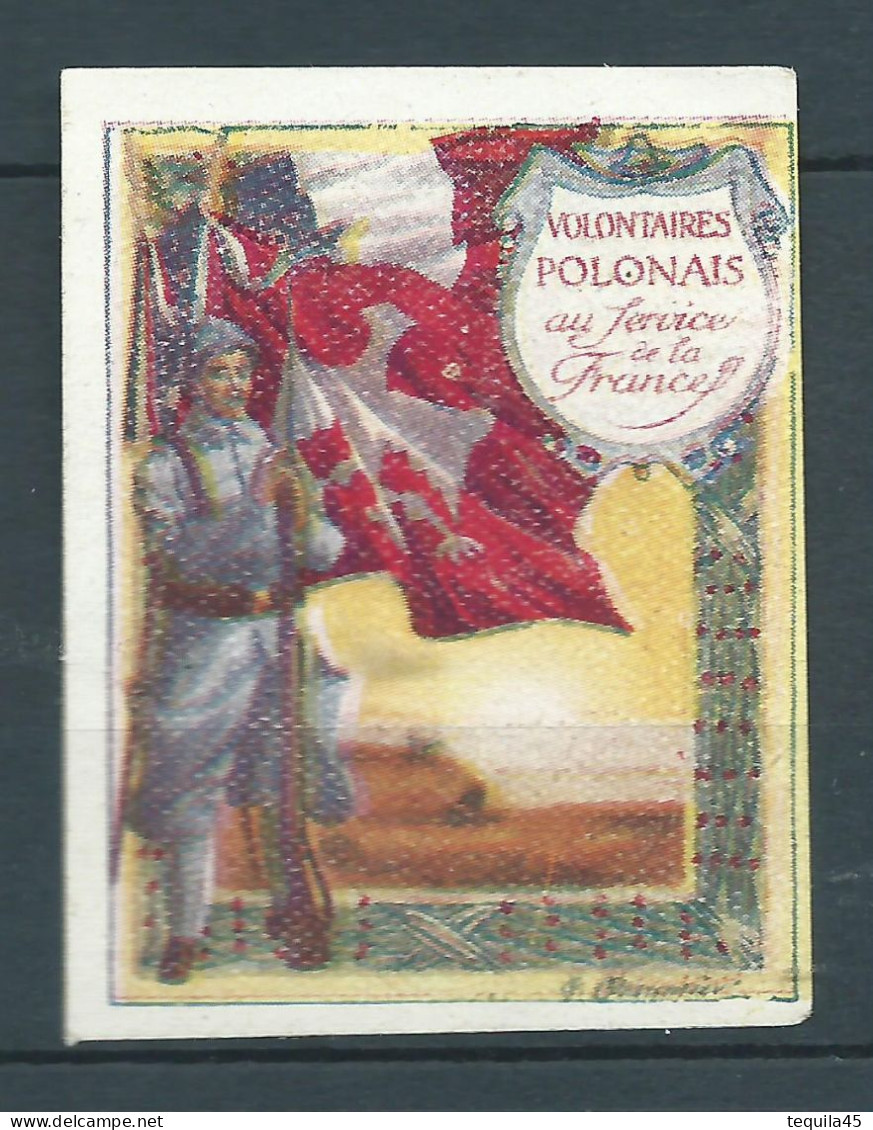 Vignette DELANDRE - France - Volontaires Polonais - 1914 -18 WWI WW1 Poster Stamp - Erinnophilie