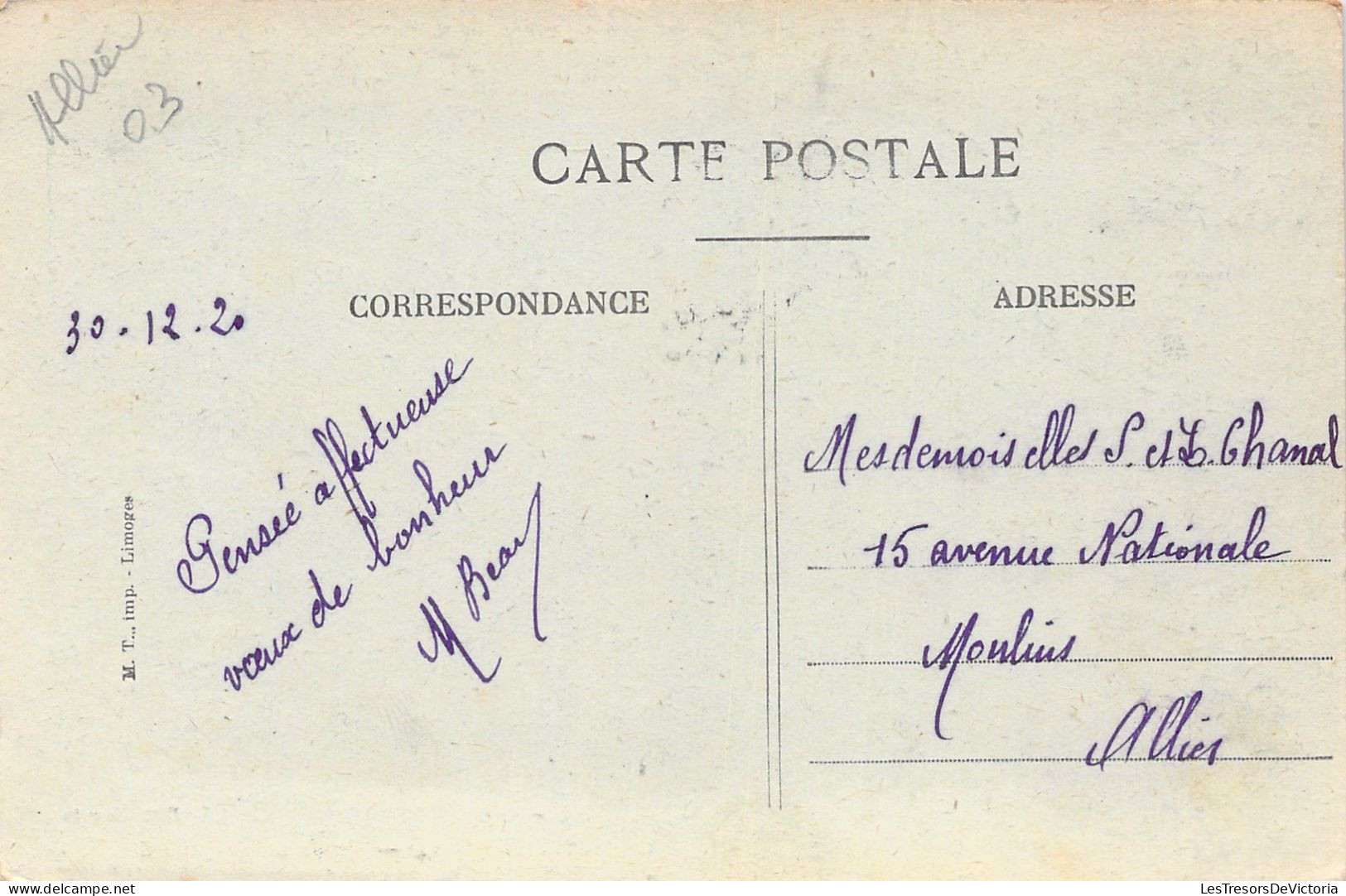 FRANCE - Le Montet - Vue Generale Prise De L'eglise - Carte Postale Ancienne - Autres & Non Classés