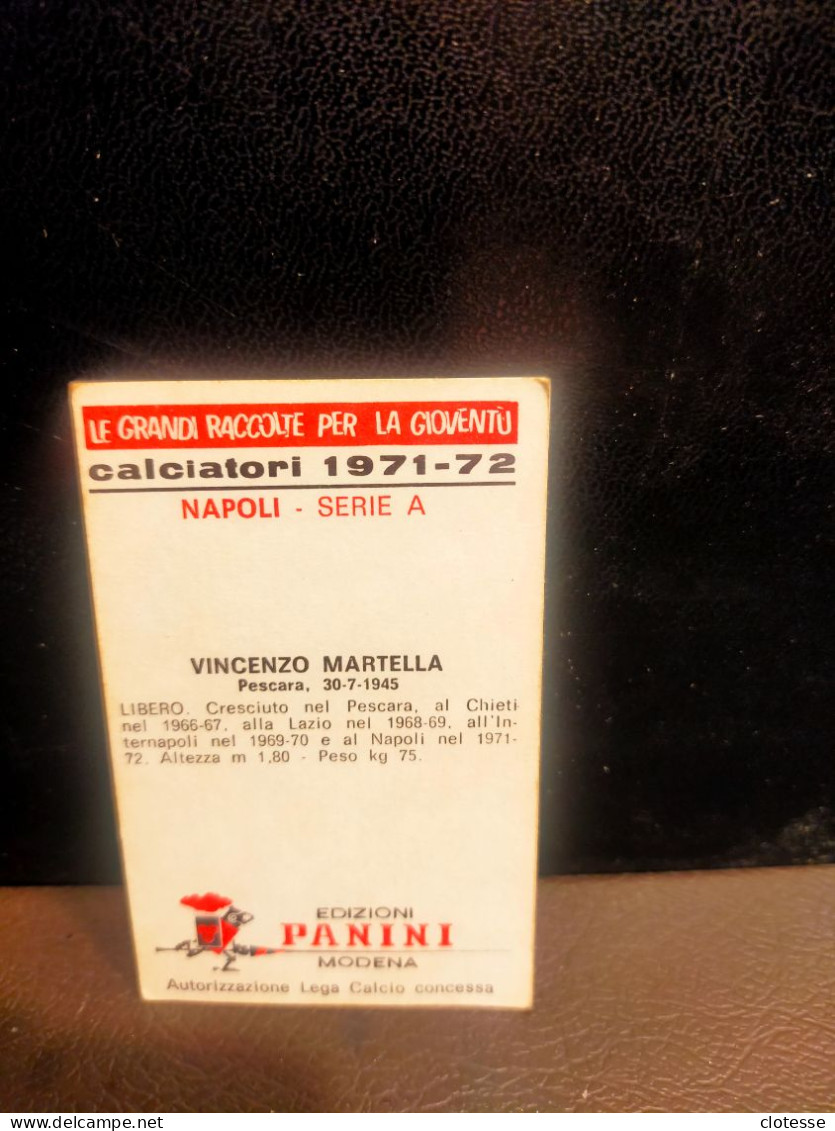 Panini 1971/72 Vincenzo Martella - Autres & Non Classés