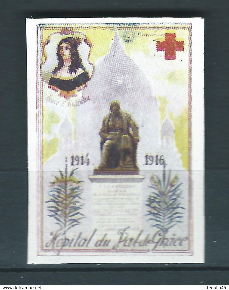 Vignette DELANDRE - France - Hopital Du VAL De GRACE- 1914 -18 WWI WW1 Poster Stamp - Erinnophilie