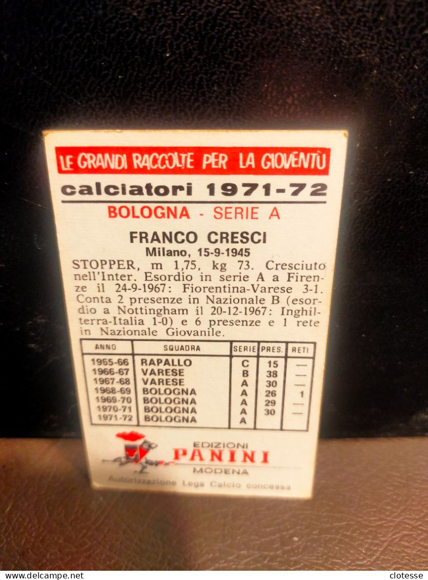 Panini 1971/72 Franco Cresci - Other & Unclassified