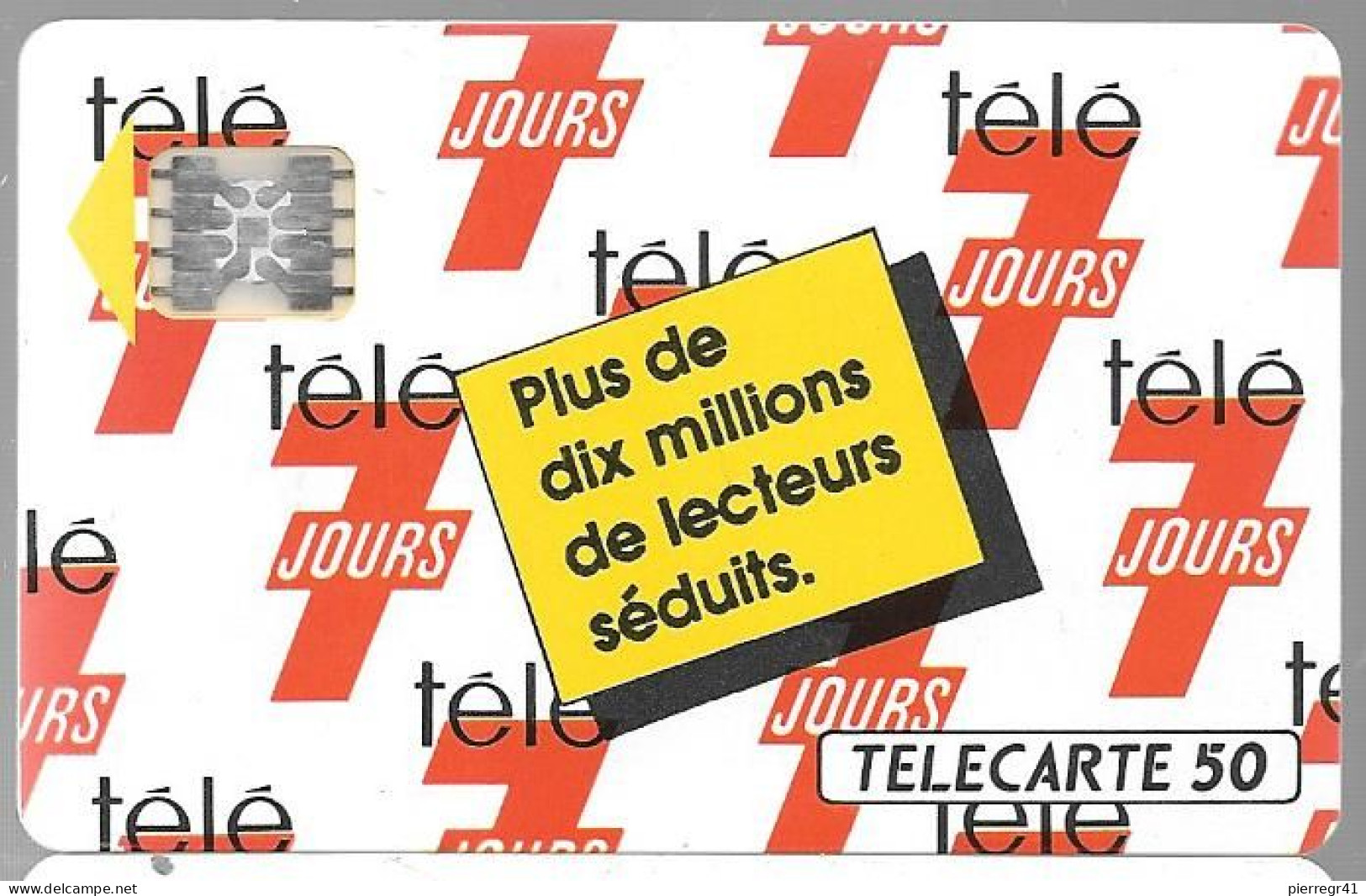 CARTE-PRIVEE-1990-D372-SC5Ob-TELE SEPT JOURS-N°imp 18765-1000ex-Utilisé-TBE/LUXE-RARE - Privées