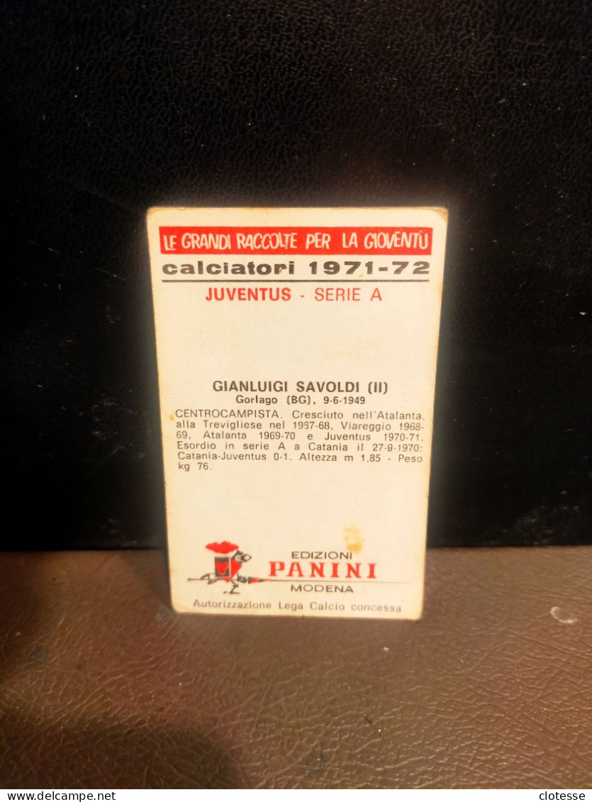 Panini 1971/72 Savoldi Gianluigi II - Autres & Non Classés