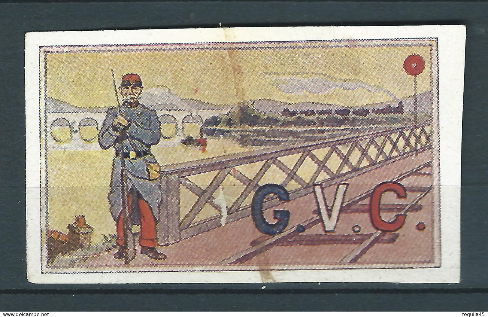 Vignette DELANDRE - France - Gardien Voies De Communications - 1914 -18 WWI WW1 Poster Stamp - Erinnophilie