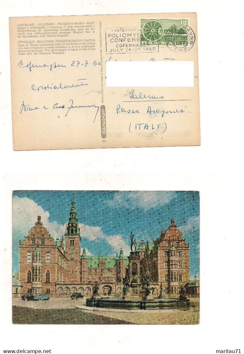 11834 Danimarca 1960 Stamp Card COPENHAGEN To Italy Annullo Meccanico Targhetta - Storia Postale