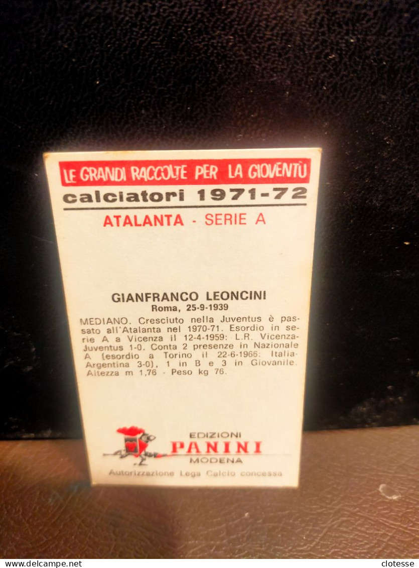 Panini 1971/72 Leoncini Gianfranco - Autres & Non Classés