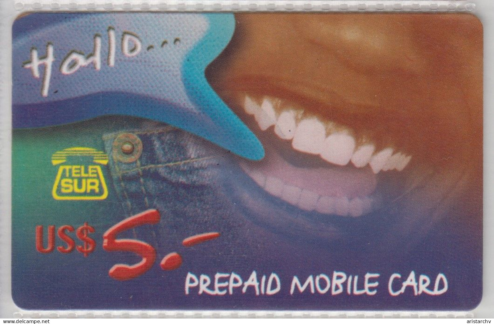 SURINAM TELESUR PREPAID MOBILE CARD HALLO - Suriname