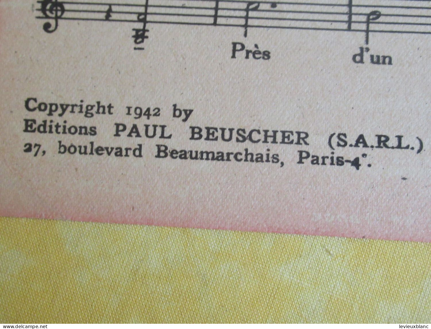 Partition Ancienne/"La Légende Du Troubadour "/ Guy BERRY /Jacques Larue - Louiguy/BEUSCHER/1942      PART352 - Andere & Zonder Classificatie