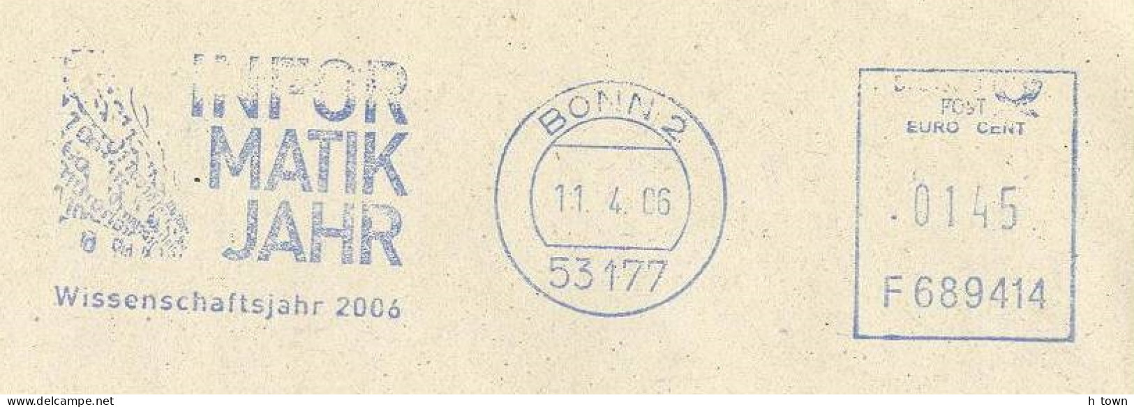 226  Année Du Informatique: Ema D'Allemagne – Informatics Year Meter Stamp, Computer Science Ordinateur Mathematique - Informatique