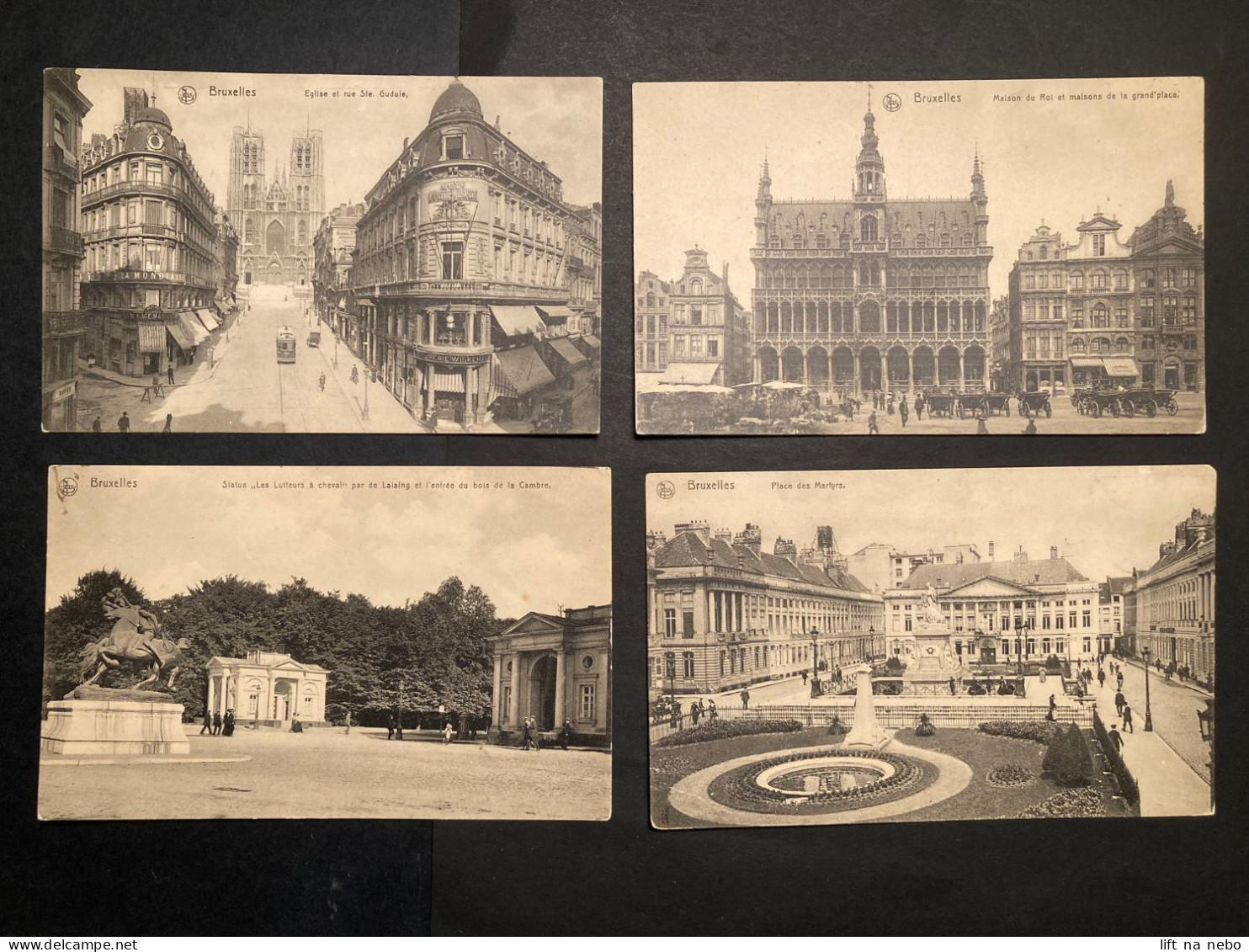 SET Four Postcard Belgium Belgique Brussels Bruxelles - Lots, Séries, Collections