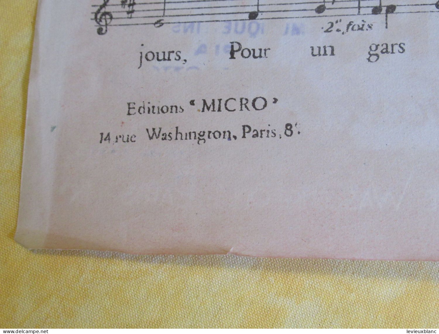 Partition Ancienne/"L'Ame Du Diable "/Léo MARJANE /Jacques Larue - Louis Gasté/Editions MICRO Paris/Vers 1942 PART379 - Andere & Zonder Classificatie