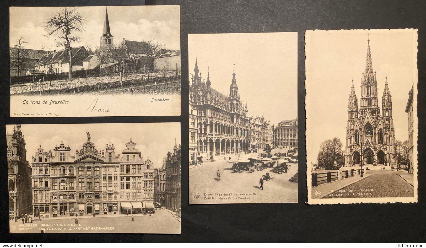 SET Four Postcard Belgium Belgique Brussels Bruxelles - Lotes Y Colecciones