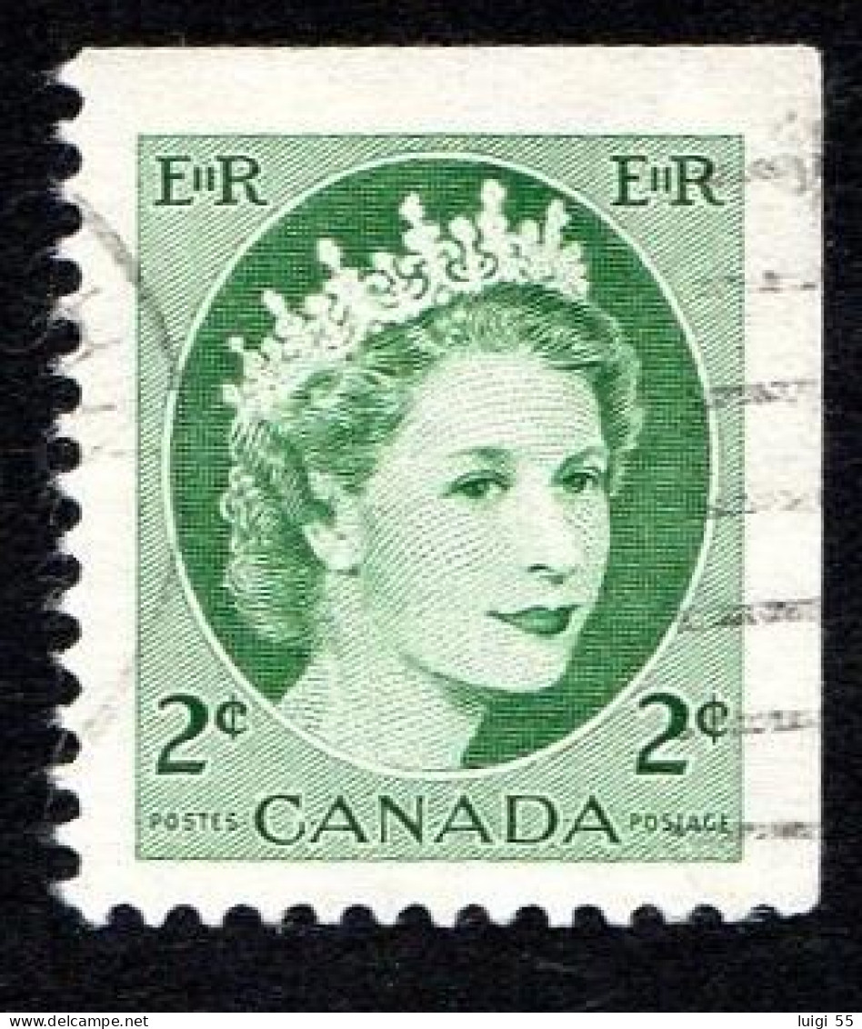 CANADA - 1954 - Regina Elisabetta II - Non Dentellato - Usato - Oblitérés