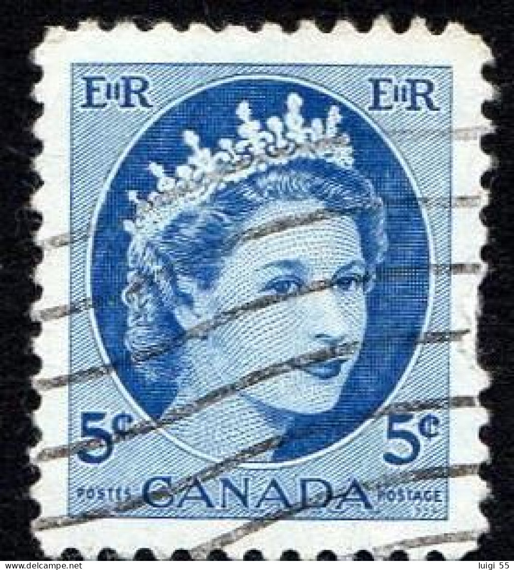 CANADA - 1954 - Regina Elisabetta II - Usato - Oblitérés