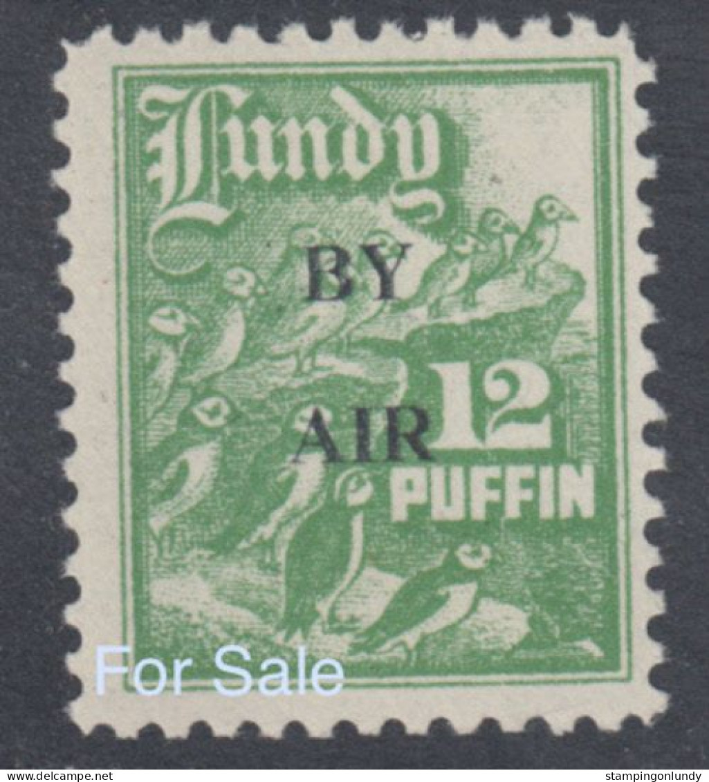 #15. Great Britain Lundy Island Puffin Stamp 1951-53 By Air Wide Overprint #69A-76A 12p UM Retirment Sale Price Slashed! - Local Issues