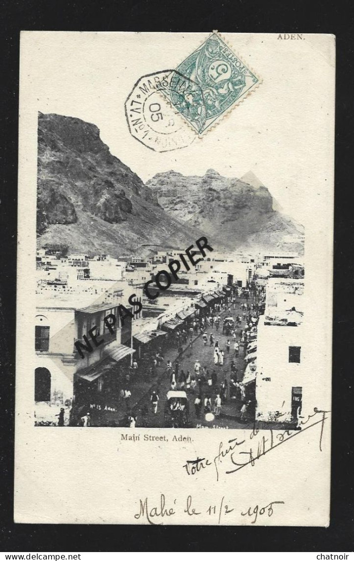 ADEN    Oblit " Marseille A La Reunion  LV 1 "  Sur 5c Type Blanc1905 - Yémen