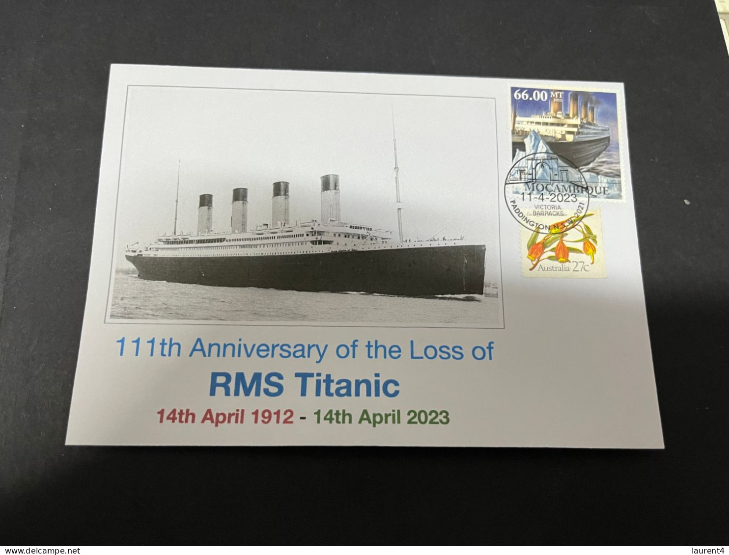 21-12-2023 (2 SW 42) 111th Anniversary Of The Loss Of RMS Titanic (14th Aprl 1912 - 14th April 2023) Titanic Stamp - Other (Sea)