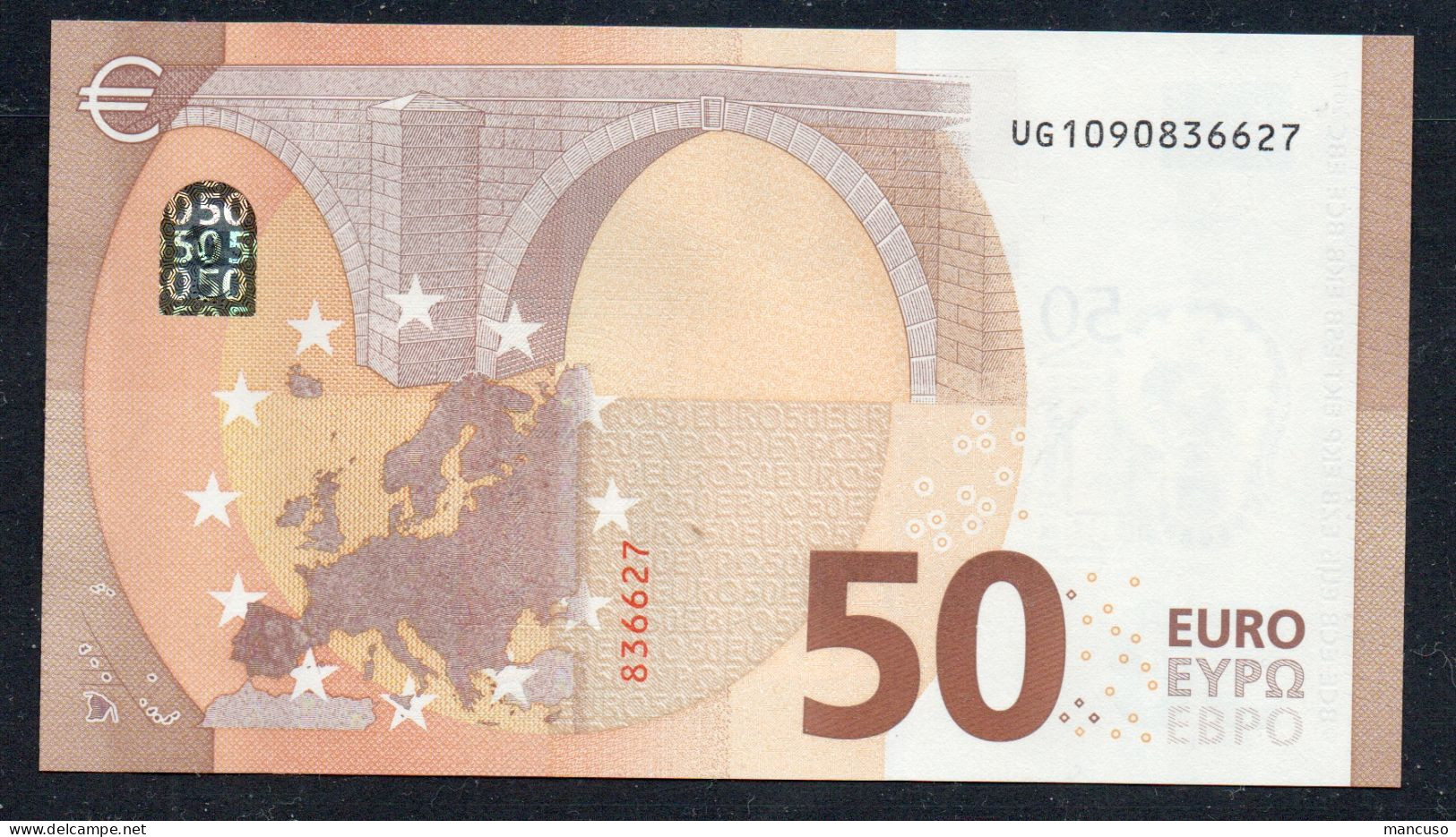 50 EURO FRANCE  UG U049 "09" - LAGARDE   UNC - 50 Euro