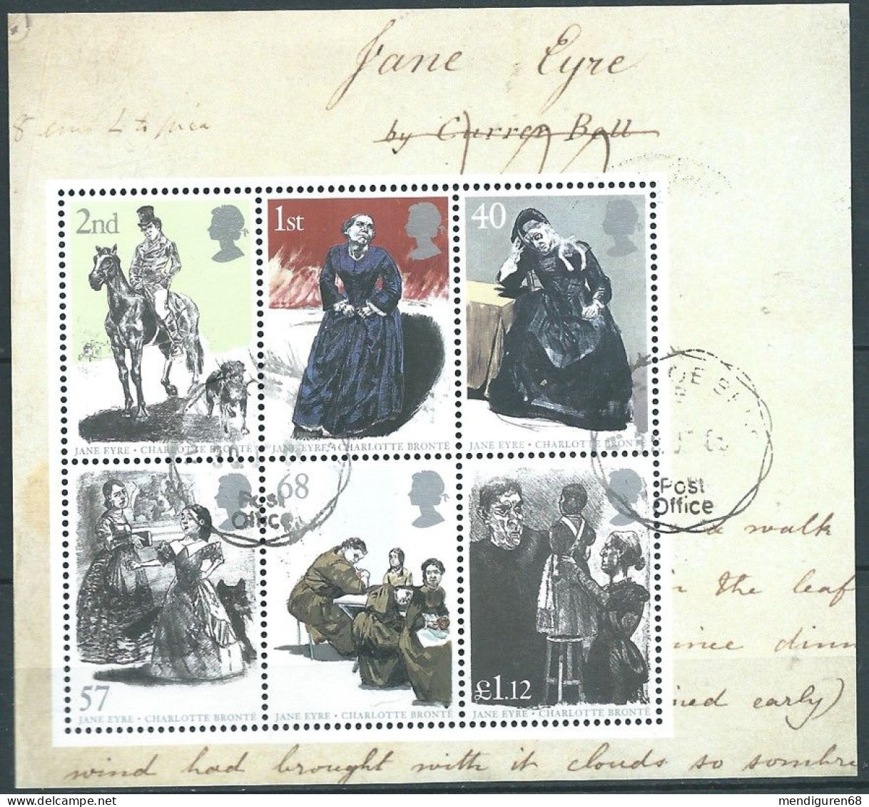 GROSSBRITANNIEN GRANDE BRETAGNE GB 2005 M/S JANE EYRE USED SG MS2514 SC SH-2267-72A MI B22-2280-85 YT BF28-2622-27 - Used Stamps