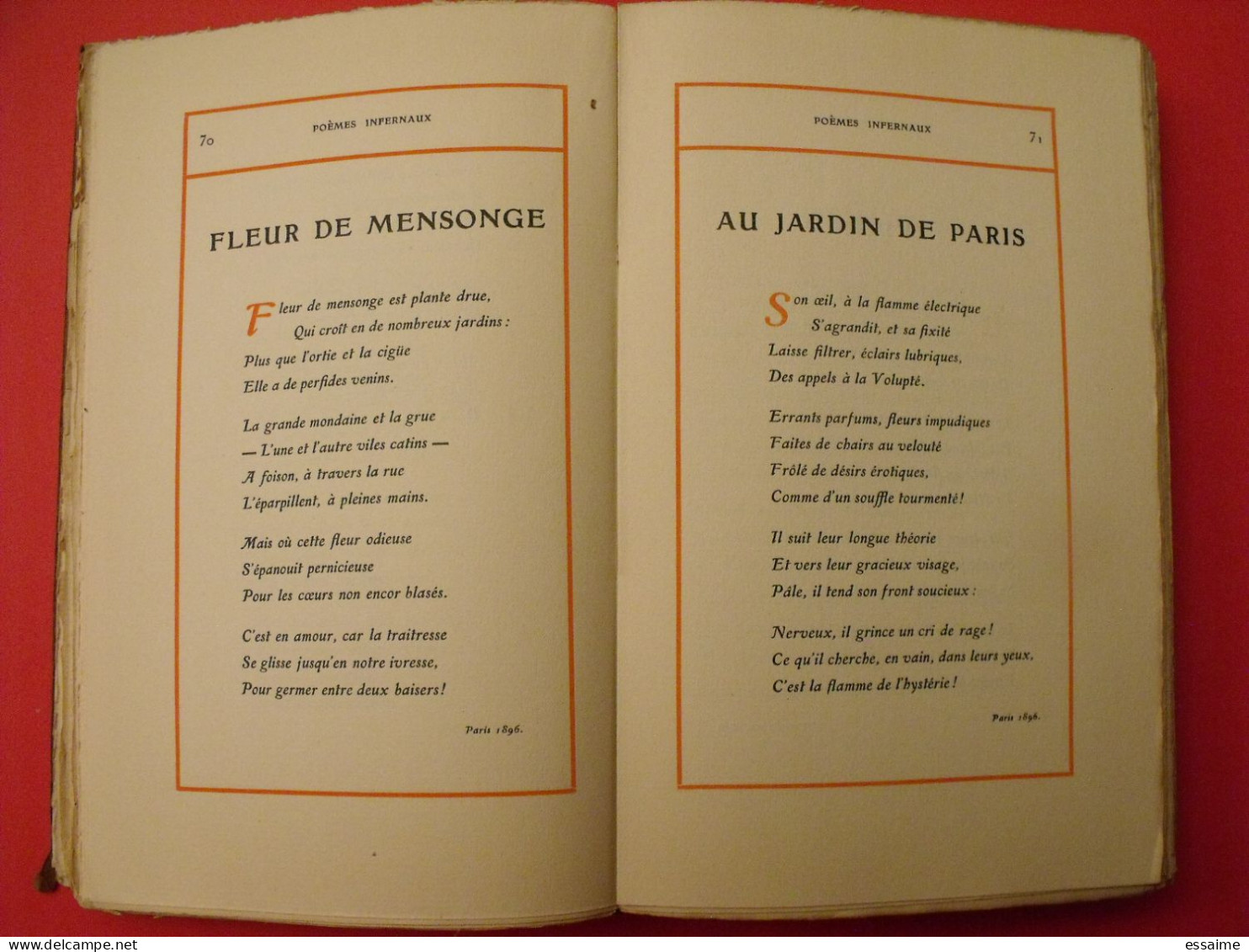 Poèmes infernaux. Octave Charpentier. Le croquis 1913. dédicace. + mélancolies frivolités divers