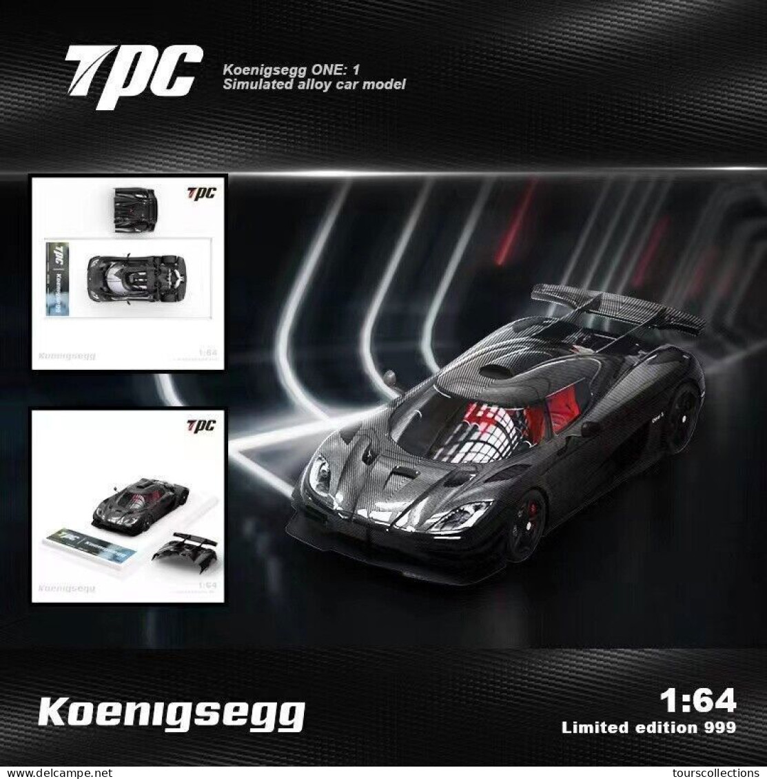 AUTO TPC 1/64 KOENIGSEGG ONE : 1  ÉDITION LIMITÉE Numéroté 813/999  NEUF DANS SON EMBALLAGE - Other & Unclassified