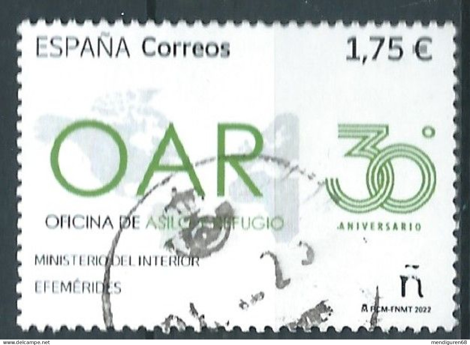 ESPAGNE SPANIEN SPAIN ESPAÑA 2022 30 YEARS OF THE ASYLUM AND REFUGEE OFFICE REFUGIADOS USED ED 5590 MI 5641 YT 5346 SG 5 - Used Stamps