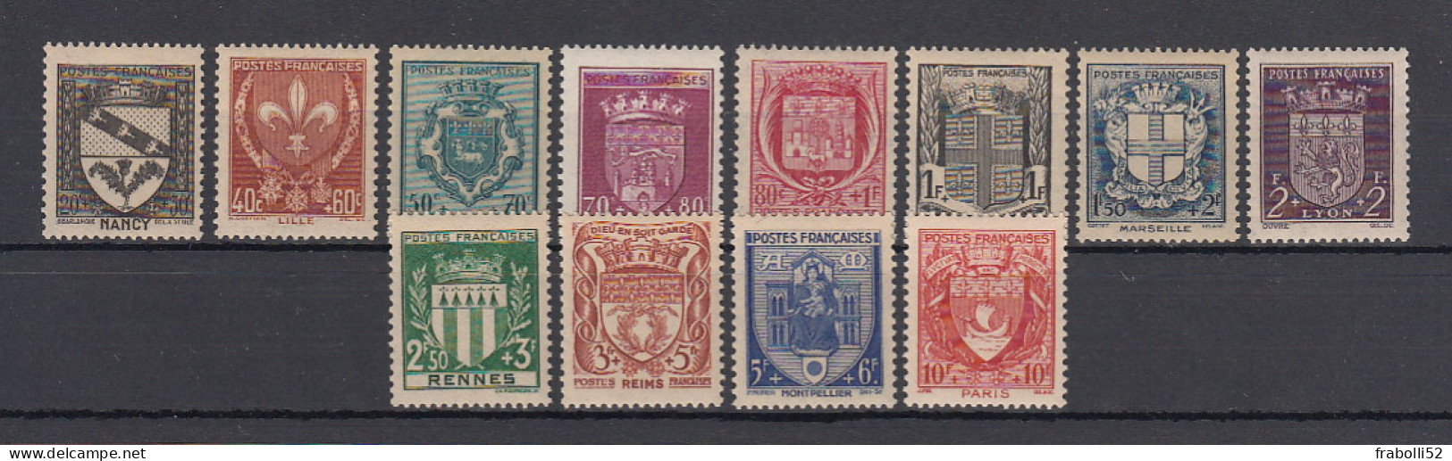 Francia Nuovi:  Anno 1941  N. 526-37 - 1941-66 Escudos Y Blasones