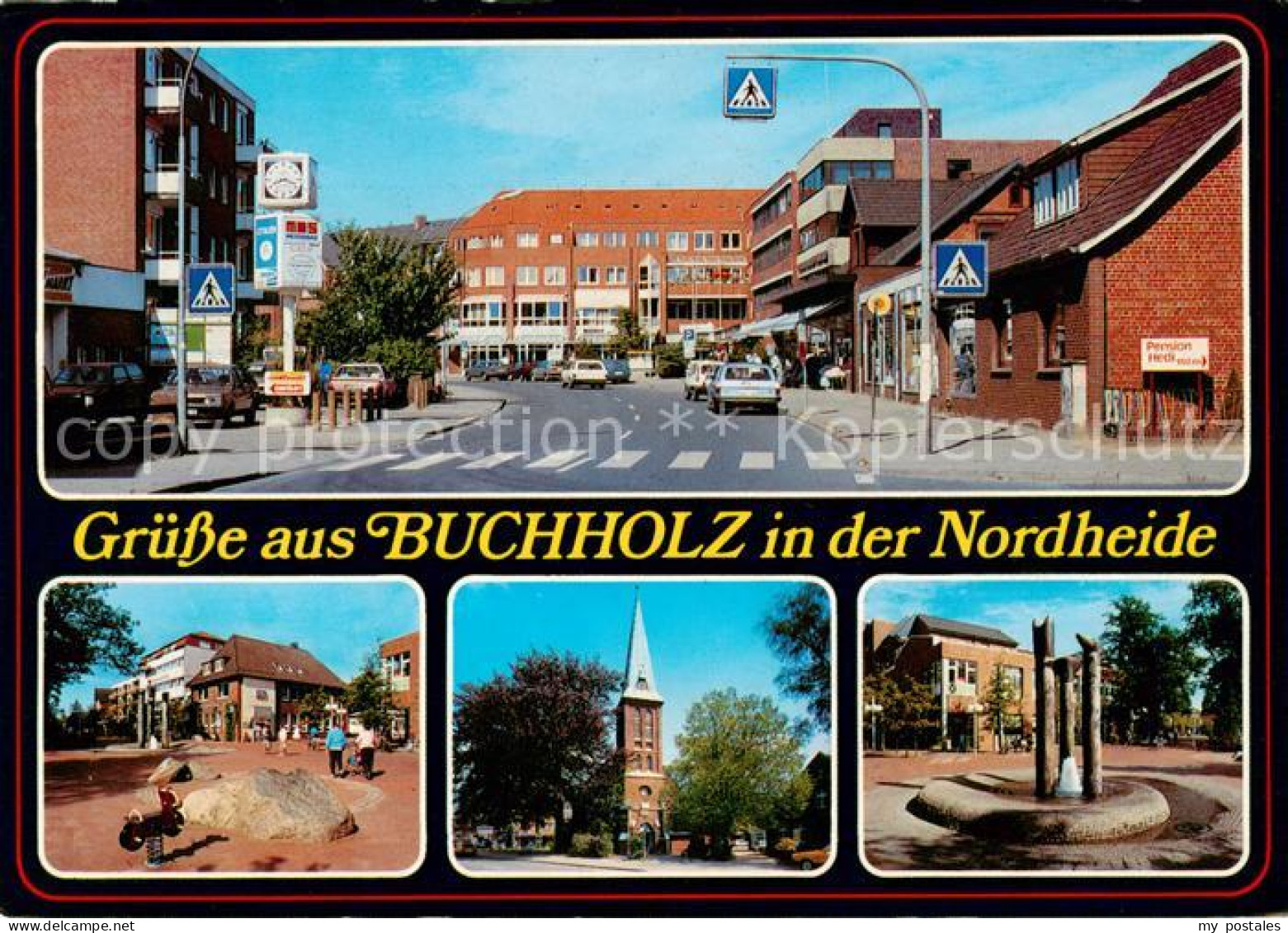 73864880 Buchholz Nordheide Stadtzentrum Hauptstrasse Platz Kirche Brunnen Buchh - Buchholz