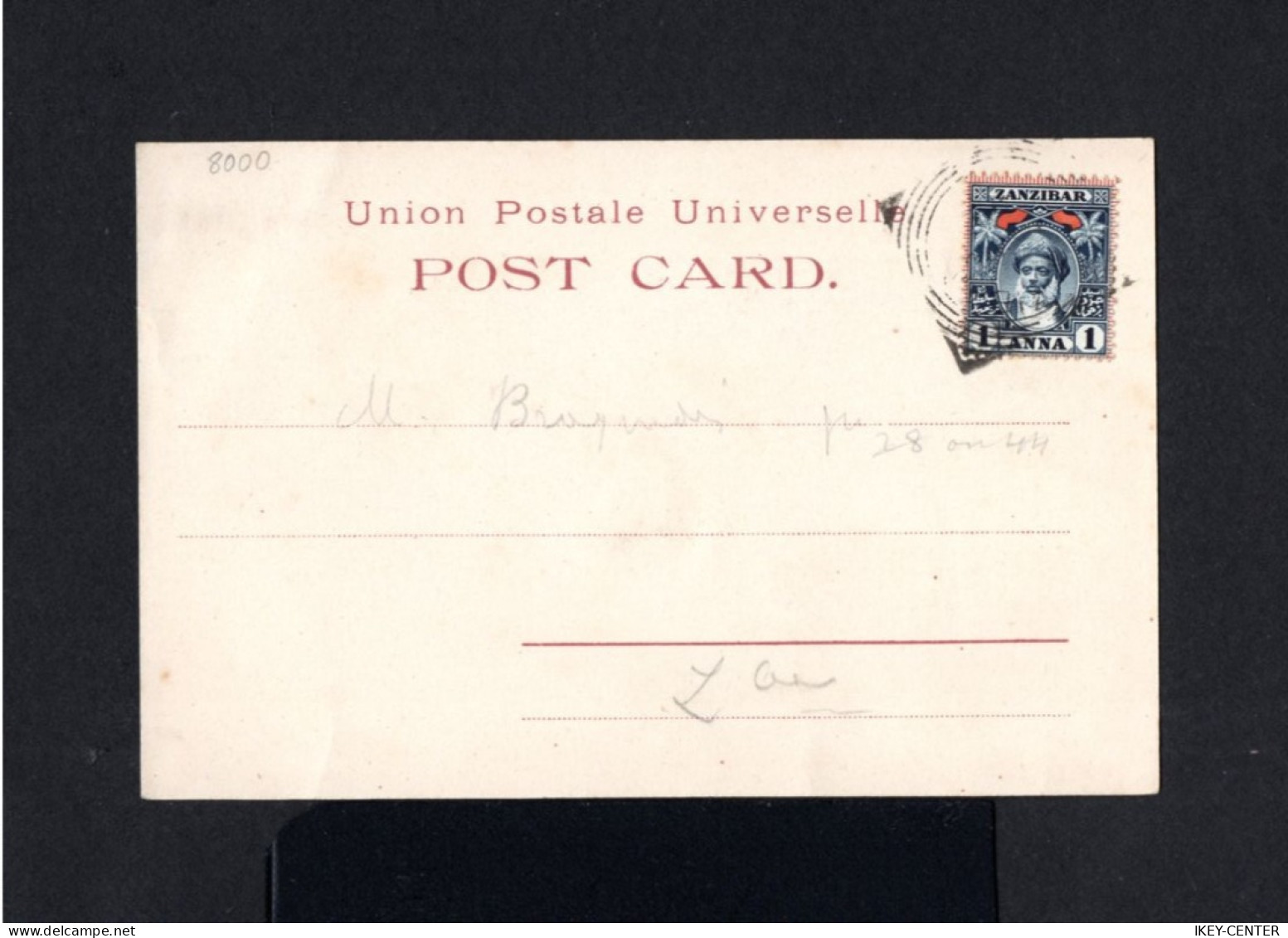 8000-ZANZIBAR-OLD POSTCARD ZANZIBAR.1907.British Colonies.CARTE POSTALE.Postkarte - Zanzibar (...-1963)