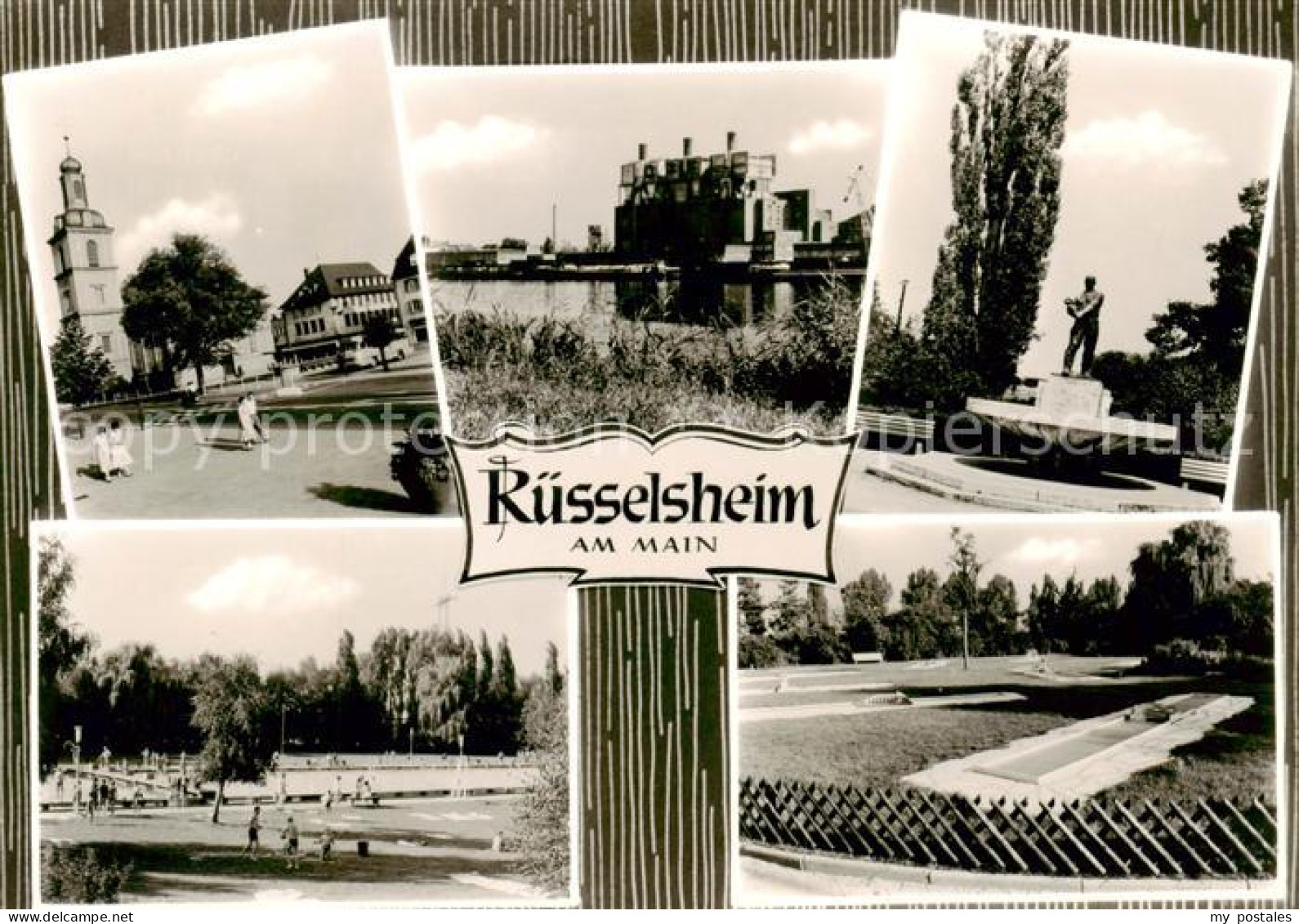 73830964 Ruesselsheim Main Teilansichten Park Schwimmbad Minigolfanlage Ruessels - Ruesselsheim