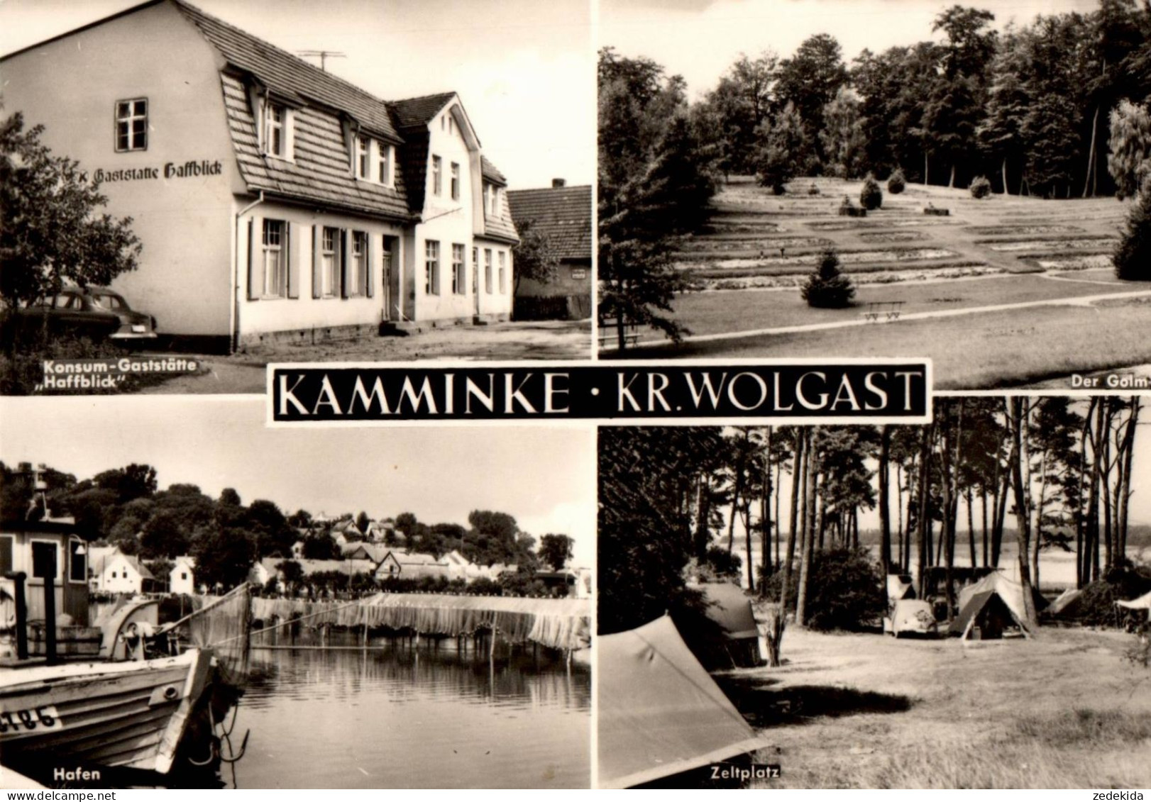 G8711 - Kamminke - Konsum Gaststätte Zeltplatz Golm Hafen - Verlag Bild Und Heimat Reichenbach - Wolgast