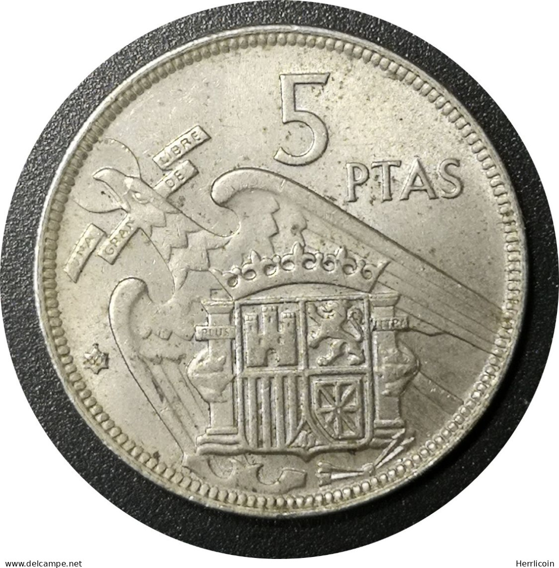 Monnaie Espagne - 1957 (1960) - 5 Pesetas Franco - 5 Pesetas