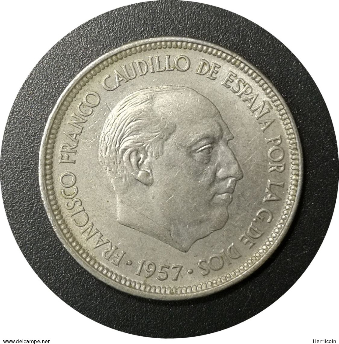 Monnaie Espagne - 1957 (1960) - 5 Pesetas Franco - 5 Pesetas