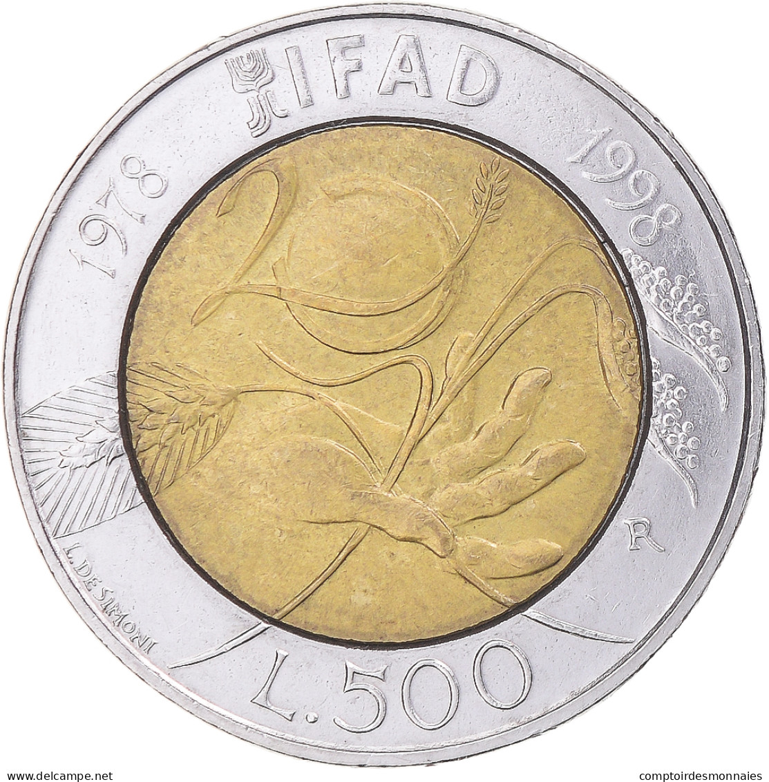 Monnaie, Italie, 500 Lire, 1998, Rome, TTB, Bimétallique, KM:193 - 500 Lire