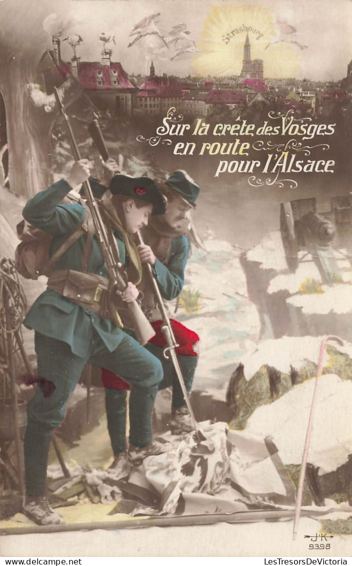 FANTAISIES - Sur La Crète Des Vosges - En Route Pour L'Alsace - Carte Postale Ancienne - Männer