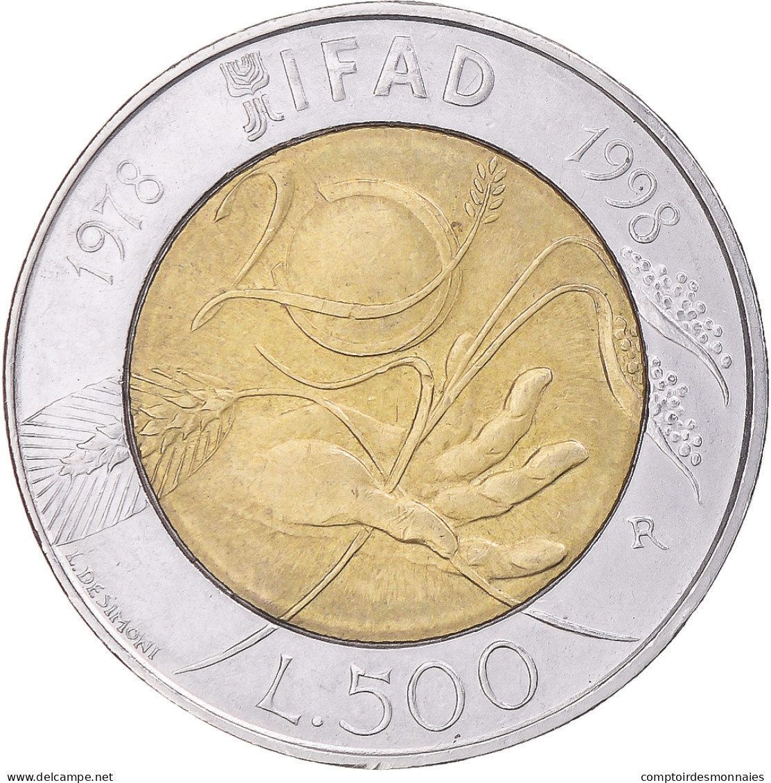 Monnaie, Italie, 500 Lire, 1998, Rome, TTB, Bimétallique, KM:193 - 500 Lire